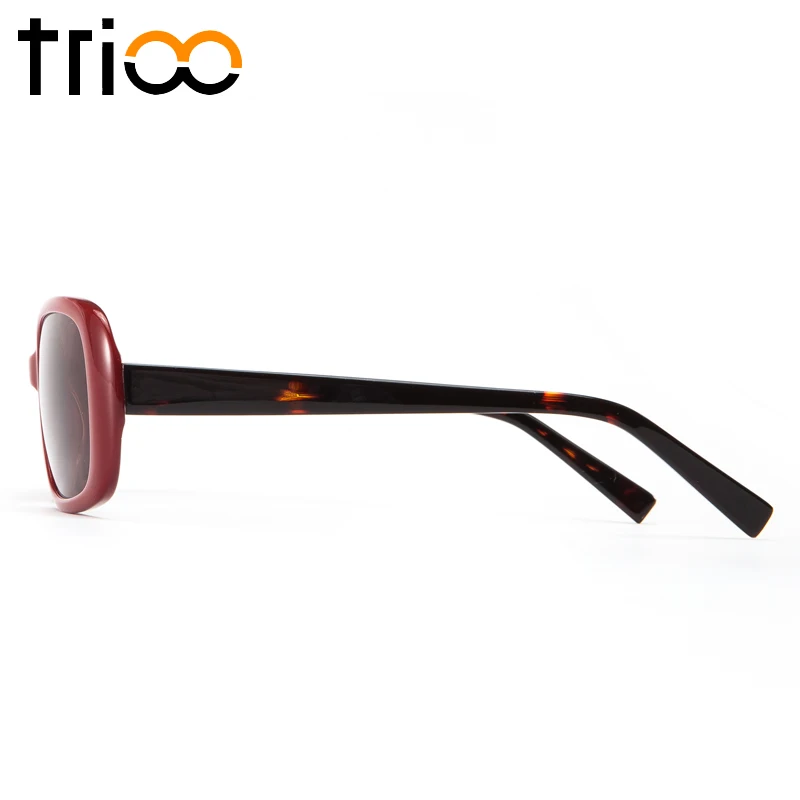 TRIOO специальные красные очки для женщин ацетат UV400 коричневые чтения летние