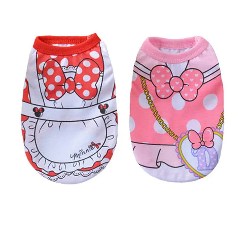 Cute Pet Dog Clothes Vest Spring Summer Cartoon Cat T-shirt Soft For Small Medium Pets Puppy Clothing Shirt Casual Vests | Дом и сад