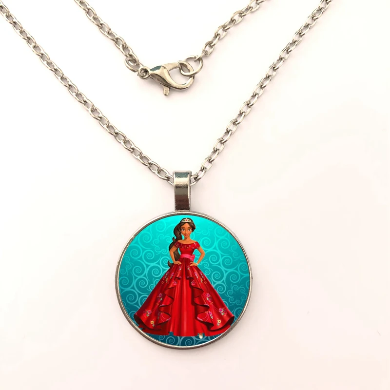 GDRGYB 2019 популярное ожерелье Elena of Avalor Art Latam круглое Glass для девочек и