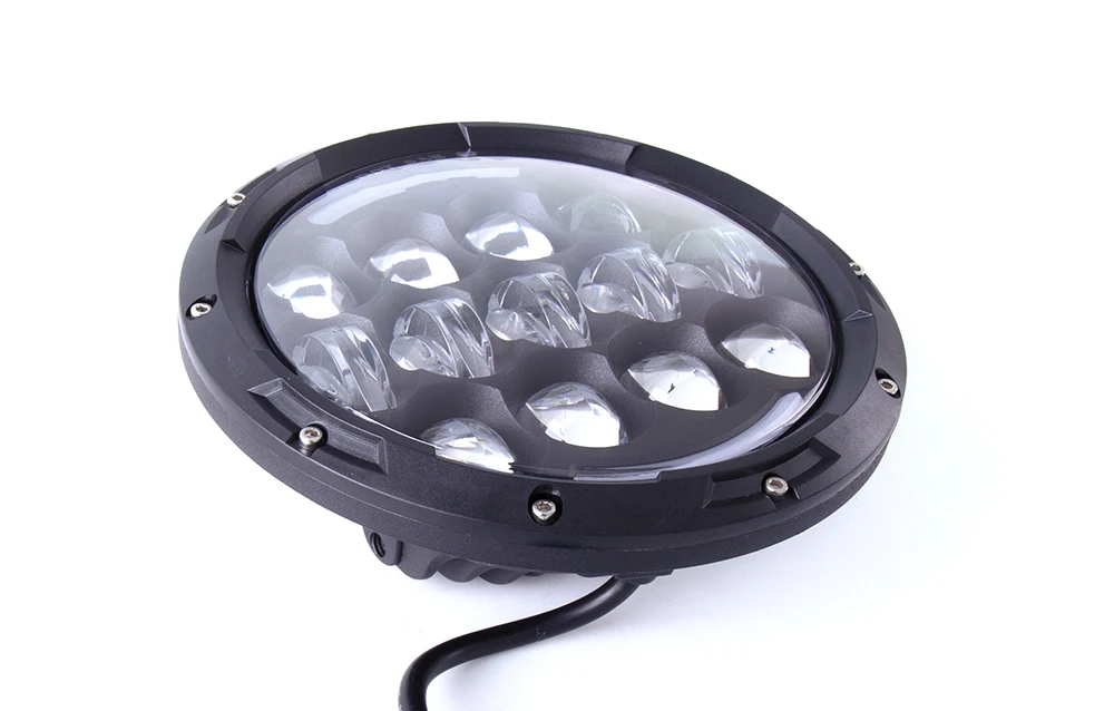 Лучшая цена LED 7 дюймов передний свет для Jeep Wrangler 105 Вт круглый 12 В DC Фара СИД DRL hiqh
