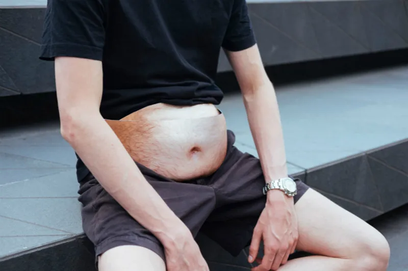 Новинка, забавные поясные сумки Dad Bod, универсальные, телесные, цветные, пивные, поясные сумки, толстый, с мехом, поясная сумка для живота, кошелек для монет