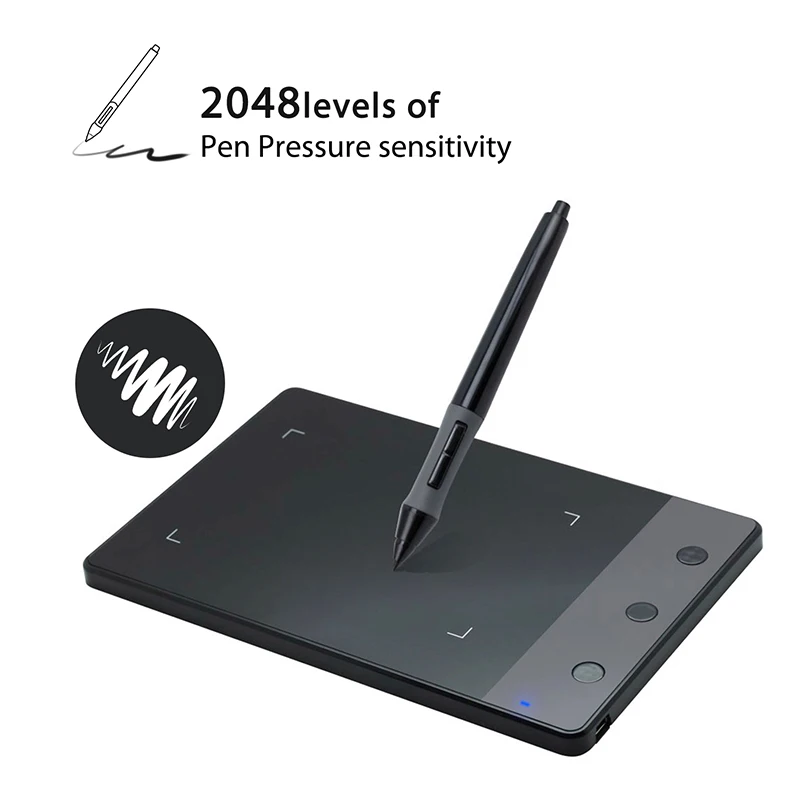 Huion H420 Graphics Tablet with 3 Express Keys 2048 Pressure Digital Pen Tablet Signature Pad For Animation Drawing OSU Gaming