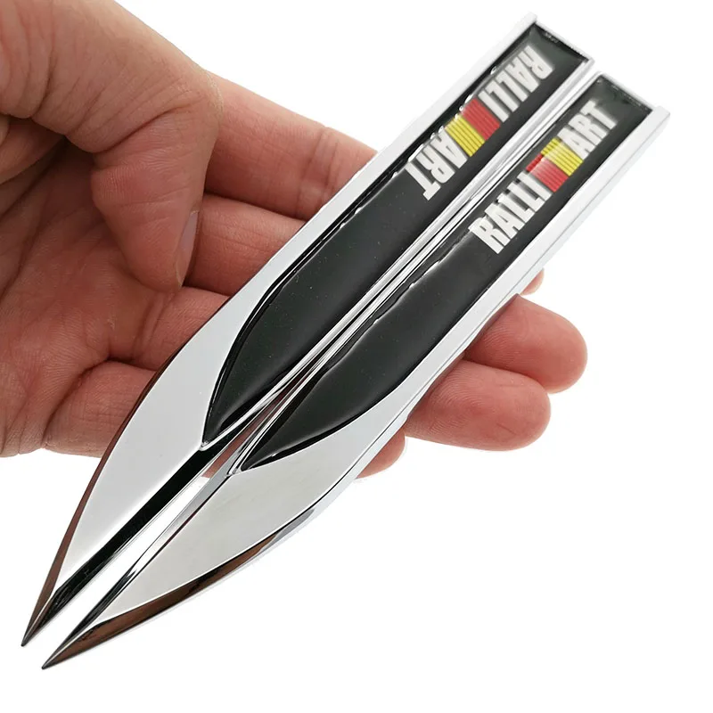 1 пара 3D металлический логотип RALLIART брызговик боковая Автомобильная наклейка