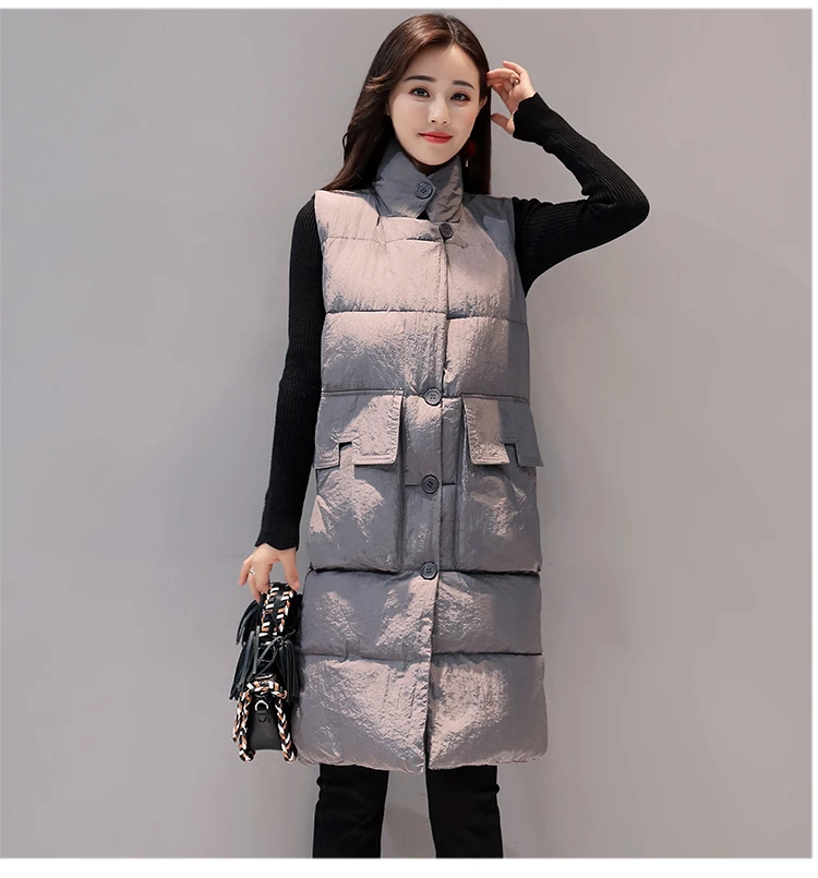 2017 Весна Осень Зима Дизайн теплый пуховик на подкладке из хлопка средней длины