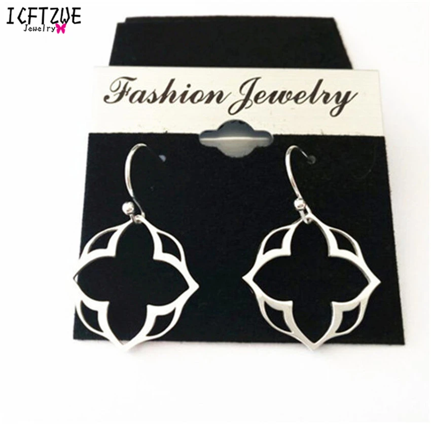 DIANSHANGKAITUOZHE Mandala Earring Lotus Clover Gold Colour Famous Brand Earring for Women Vintage Pendientes Mujer Body Jewelry
