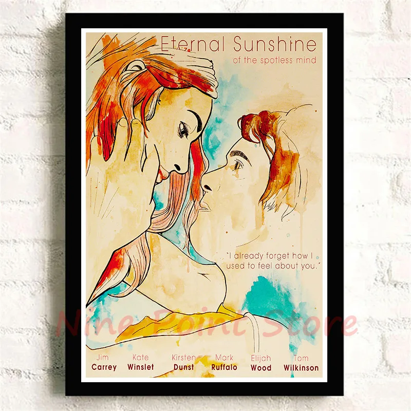 Jim Carrey Eternal Sunshine of the Spotless Mind бумага с покрытием печатает плакат HD изображение украшение дома гостиная бескаркасная - Цвет: Розовый