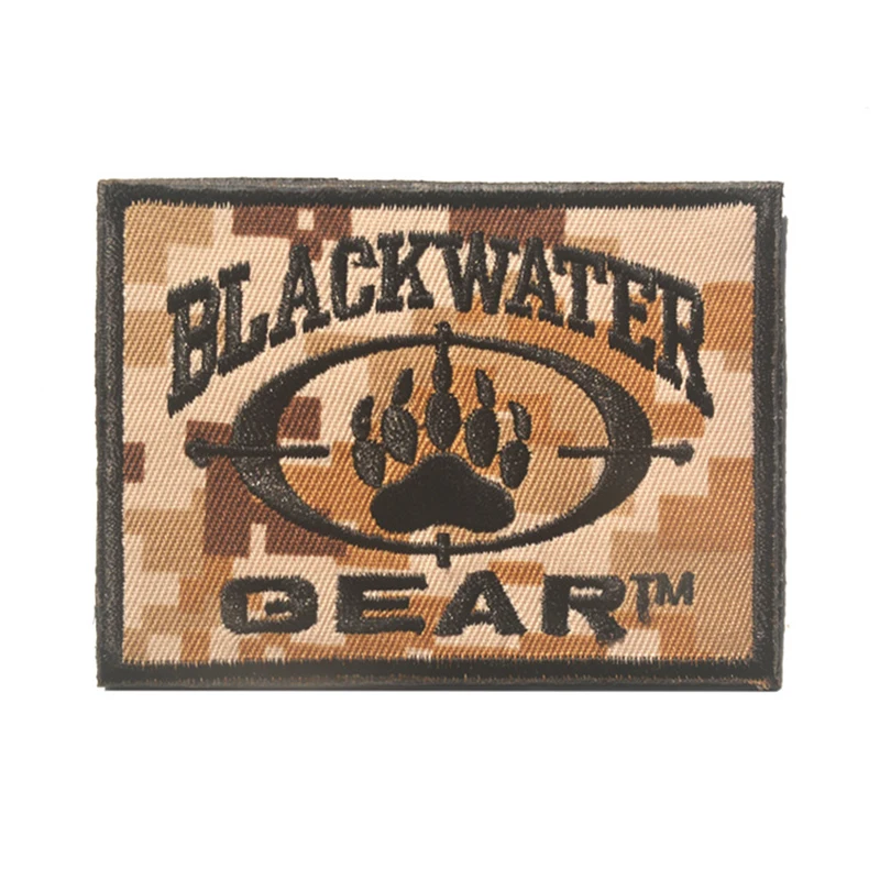 Тактическая нашивка в виде медведя BLACKWATER BEAR армейский военный Morale