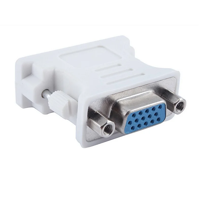 DVI I Мужской 24 + 5 булавки к VGA Женский D 1 видео конвертер адаптер разъем DVII для ТВ DVD