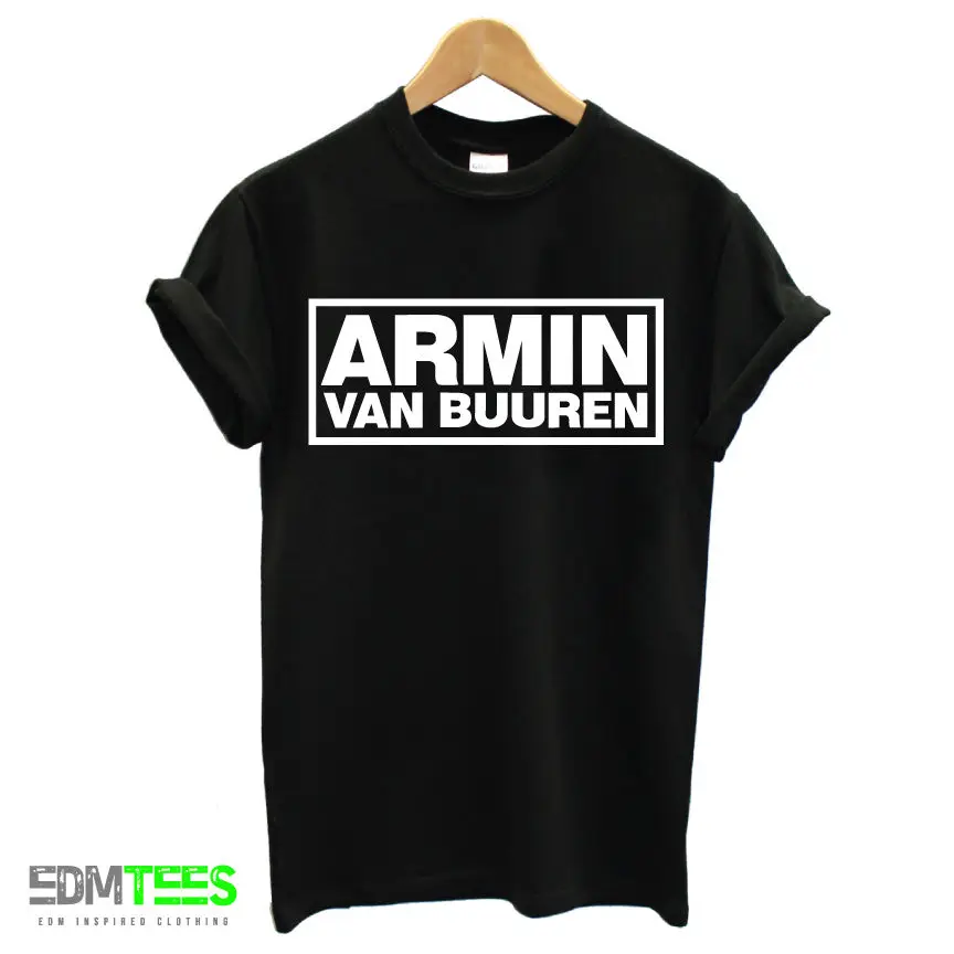 ARMIN VAN BUUREN печатных Транс Мужская футболка ASOT Дом Музыки IBIZA RAVE DJ Футболка Harajuku