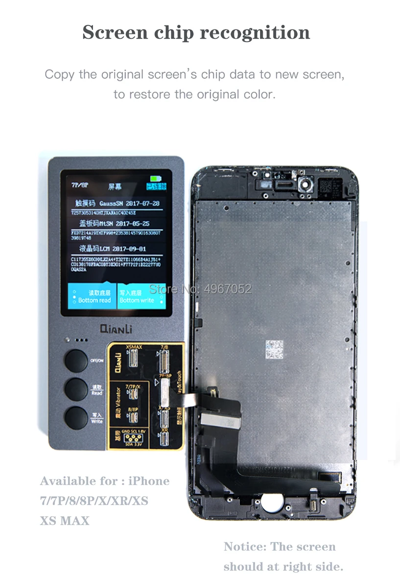 Qianli iCopy ЖК-экран сенсация EEPROM Фоточувствительный вибратор чтение-запись восстановление программист для iPhone 7/8G/8 P/X/XS/MAX