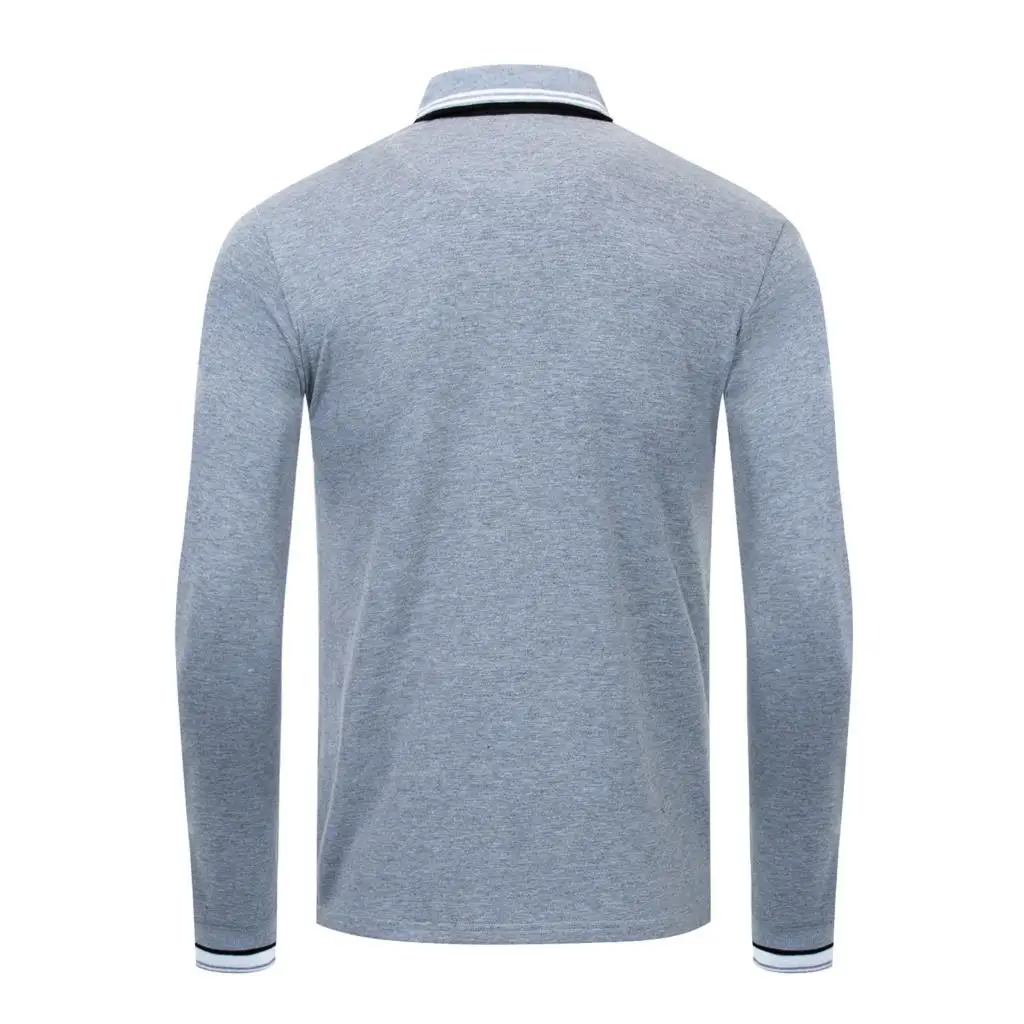 Fredd Marshall, мужские рубашки поло с длинным рукавом, Camisetas Masculinas, Большие европейские размеры XXXL, черные, серые, Camisa Polo Masculin