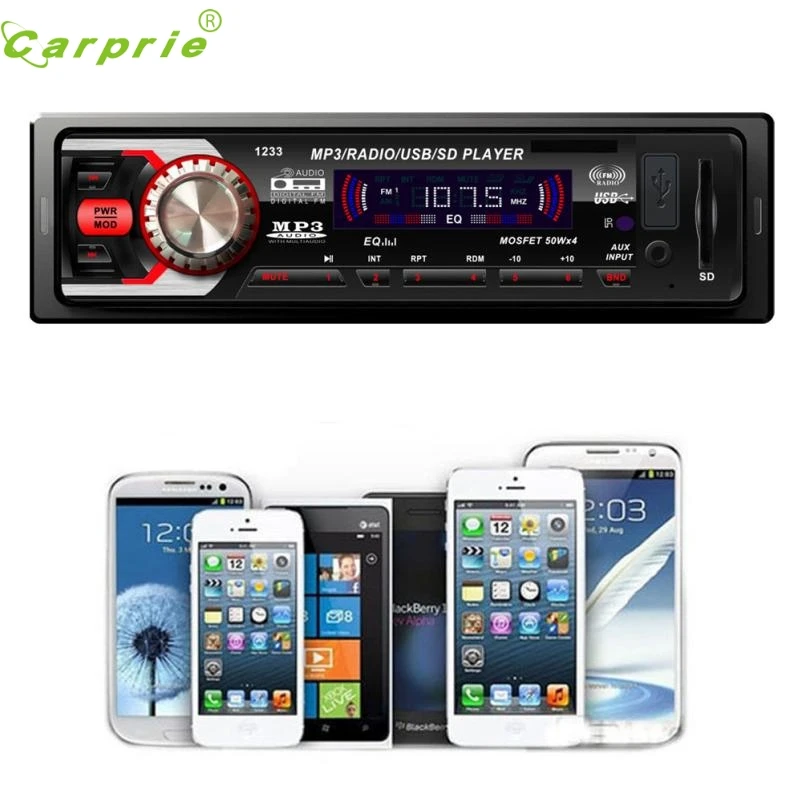 Новое поступление автомобильный аудио стерео в тире FM с MP3-плеером USB SD вход AUX приемник