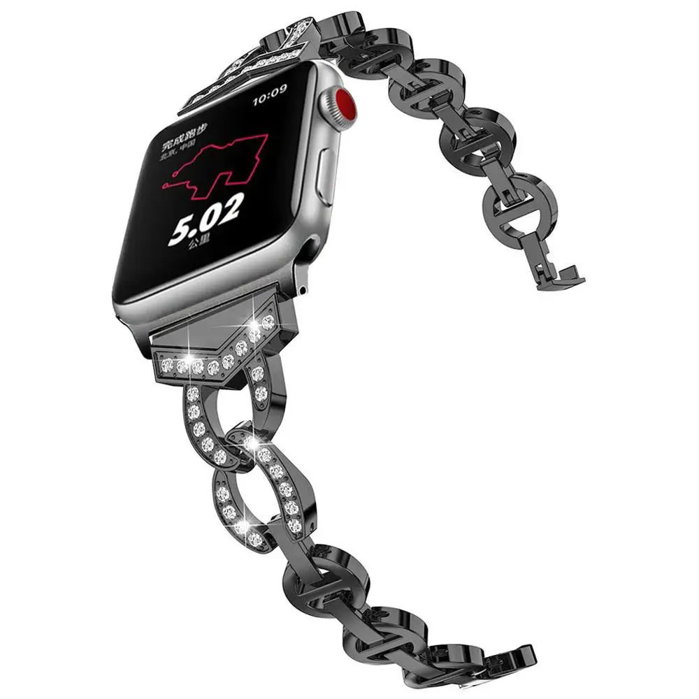 Ремешок для наручных часов из нержавеющей стали apple Watch серии 1/2/3/4 ремешок
