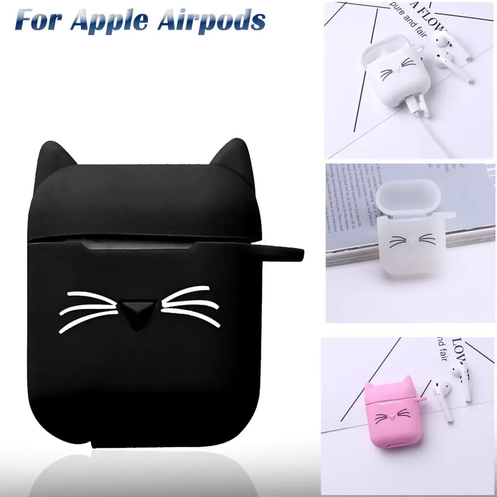 Милый 3D Забавный мягкий силиконовый защитный чехол для Apple Airpods 1/2th зарядный bluetooth