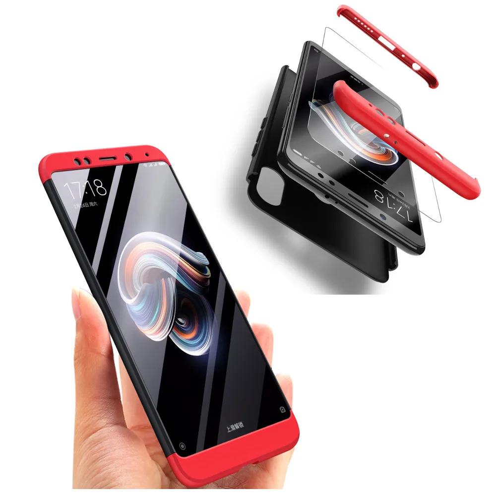 Защитный чехол Bakeey 3 в 1 с полным покрытием и закаленным стеклом для Xiaomi Redmi Note 5 360