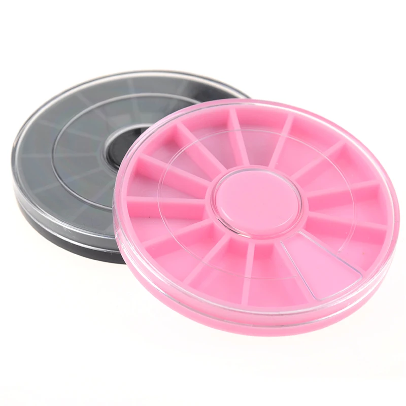 1 шт. дизайн ногтей пустая коробка колеса черный/розовый пластик Маникюр