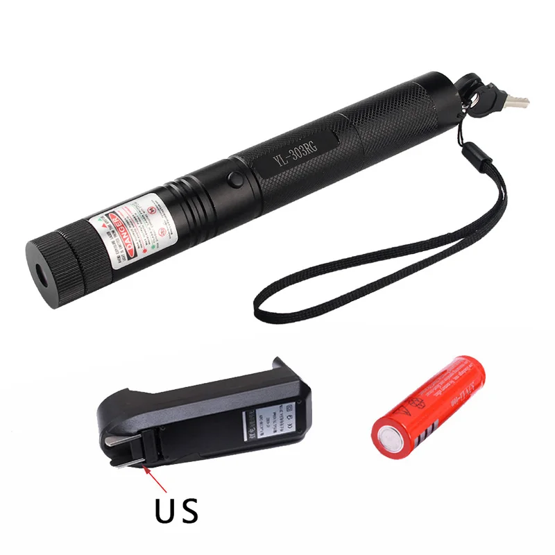 303 красный и зеленый двойной Цвета Лазерный комбинированный указатель ручка с 18650