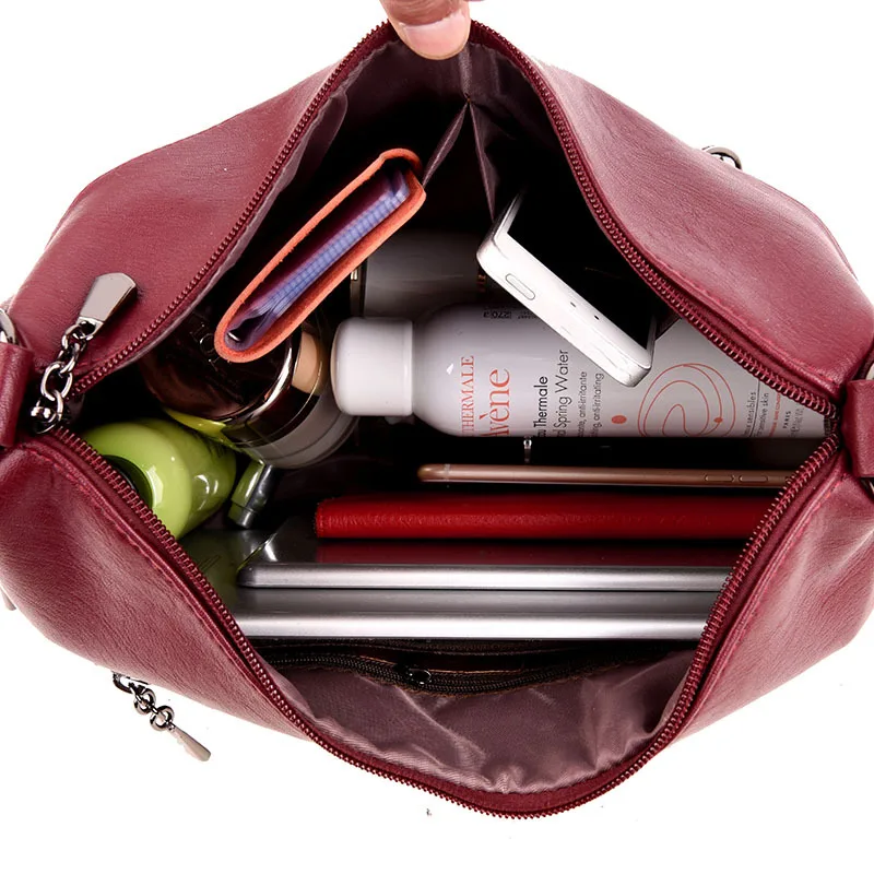 

Designer Luxury Handbags Leather Women Fashion Handbag Female Bag Zipper Tassel Tote Bags for Women 2019 Crossbody Messenger Bag