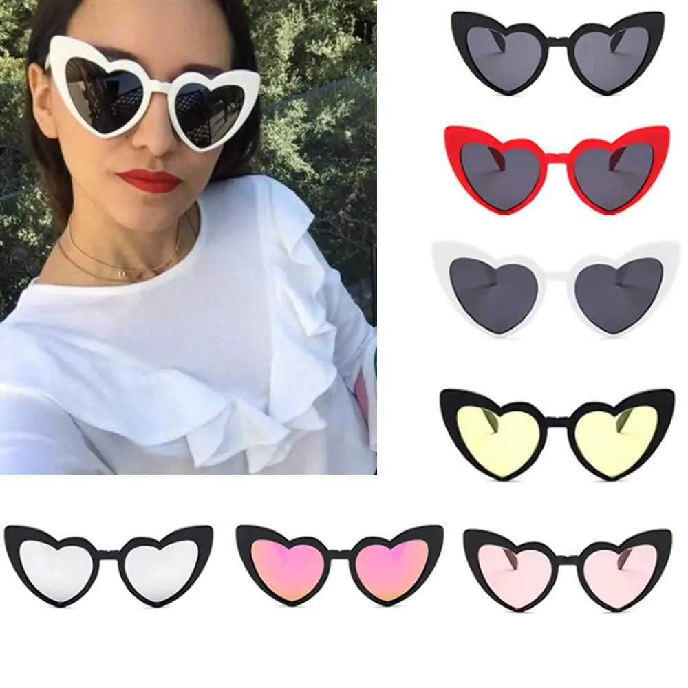 SEKINEW New love ladies sunglasses cute heart trend heart-shaped glasses Driver Goggles