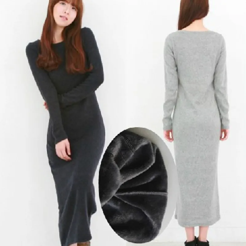 Бесплатная доставка 2021 размера плюс с О-образным вырезом зимнее плотное