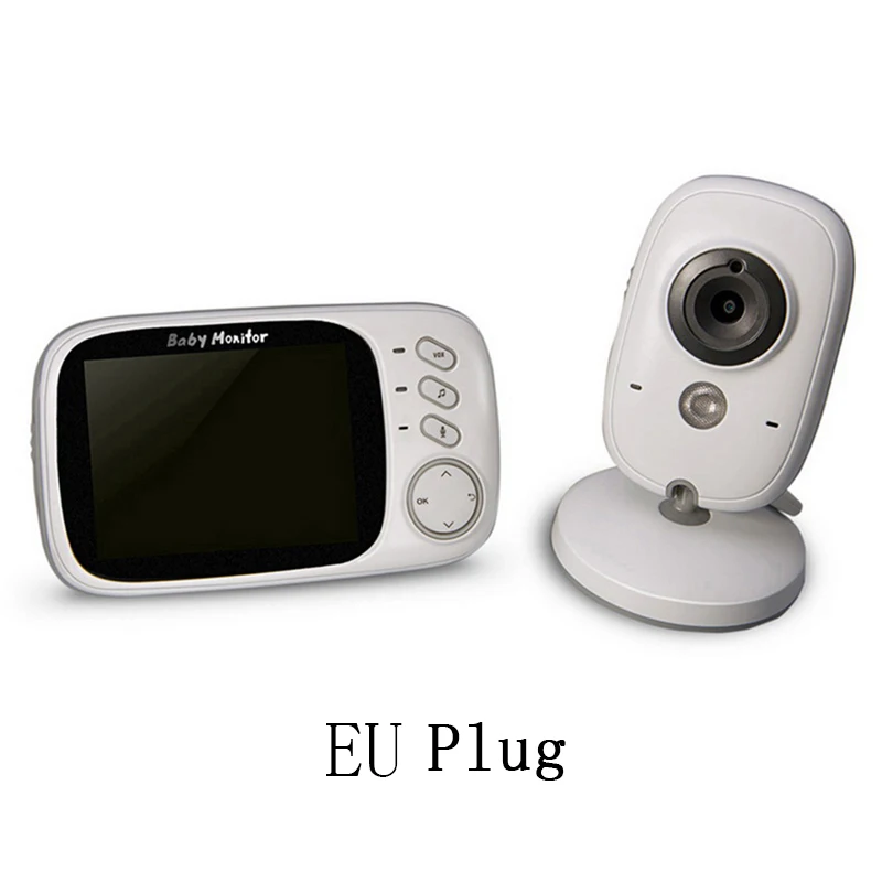 EU Plug Беспроводной радионяня VB603 2,4 ГГц 3,2 дюймов ЖК-дисплей видео с ночным видением мониторинг температуры детский телефон аудио монитор - Цвет: EU Plug