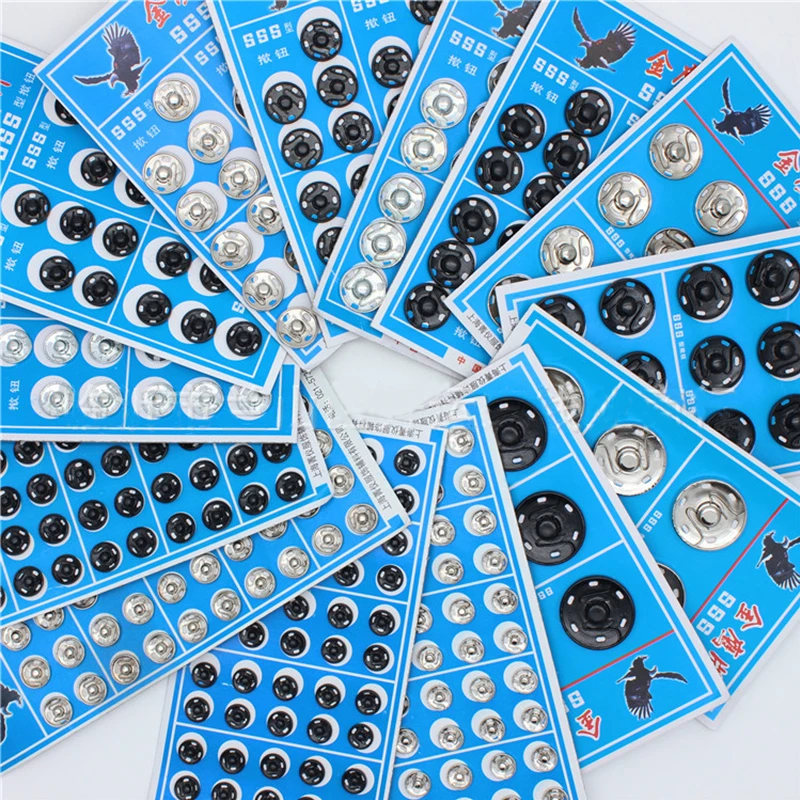 Металлическая кнопка 1 лот черные Серебристые Швейные небольшие аксессуары для