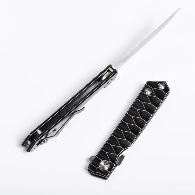 D2 blade TC4 titanium alloy handle Ball bearing system folding knife outdoor camping survival tool tactical pocket EDC knives |