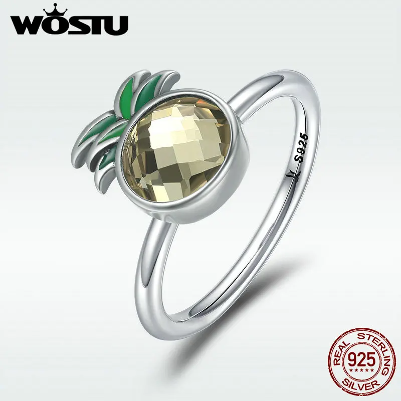 WOSTU Новая Коллекция 100% Серебро 925 пробы свежий сладкий освежителем кольцо с