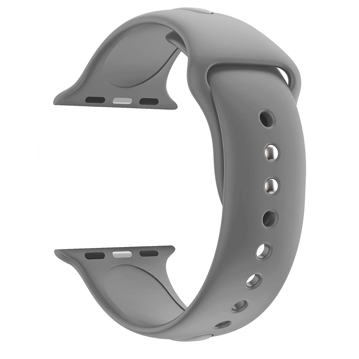 grey Мягкий силиконовый сменный спортивный ремешок для Apple Watch 38 мм 42 мм браслет на запястье для Apple Watch серии 5 4 3 ремешок 40 мм 44 мм - Цвет ремешка: grey