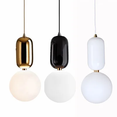 

Nordic postmodern glass ball chandelier contracted art single-ended lamp act the role ofing office restaurant bar lamp