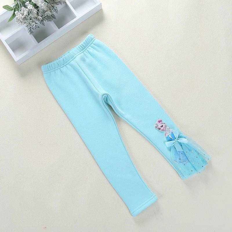 pants no fleece-3 Штаны для малышей, коллекция года, флисовые детские штаны-колокольчики, весенние леггинсы для девочек с героями мультфильмов Анна, Эльза, София, принцесса, штаны с вышивкой - Цвет: pants no fleece-3