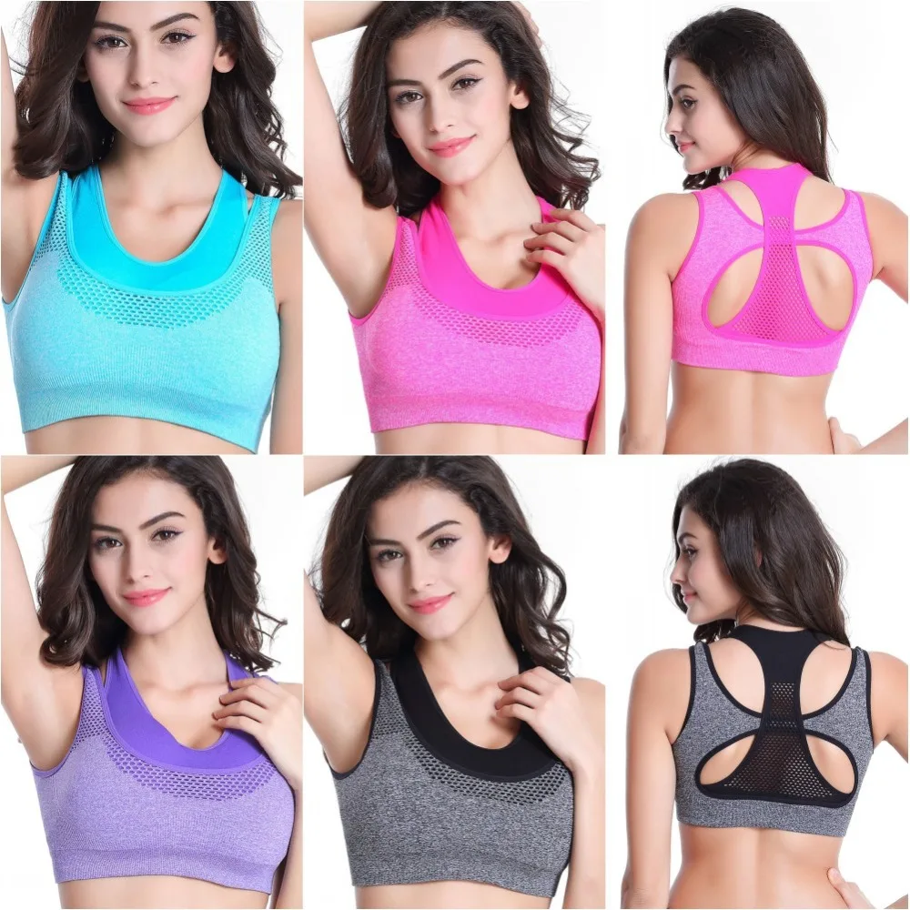 Новый женский спортивный бюстгальтер футболки жилет для йоги бега тренажерного