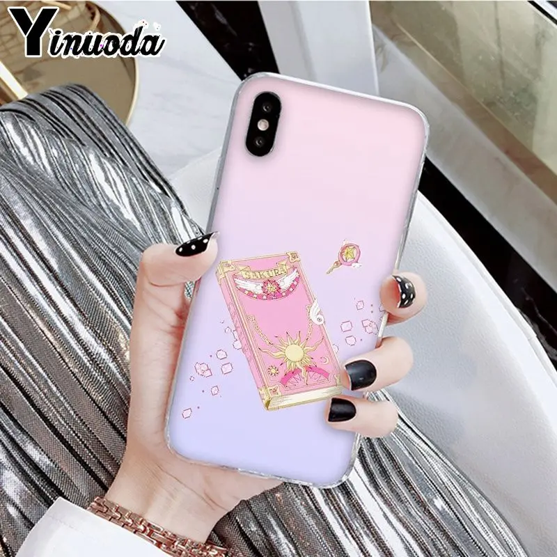 A11 Yinuoda Cardcaptor Sakura Мягкий силиконовый прозрачный чехол для телефона Apple iPhone 8 7 6 6S Plus X XS MAX 5 5S SE XR - Цвет: A11