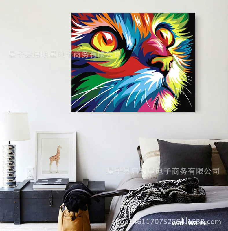 Алмазный Мультфильм Аниме кошка узор Пост рисования Гостиная Спальня вышивки