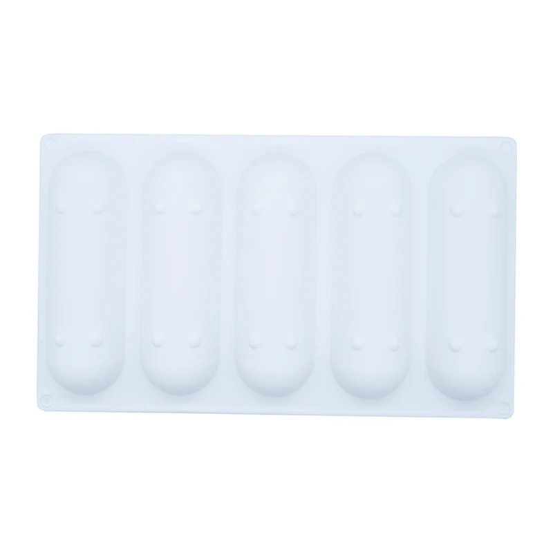 New 5 отверстий Oval подушка в форме силиконовые формы DIY мыло желе мусс Шоколад