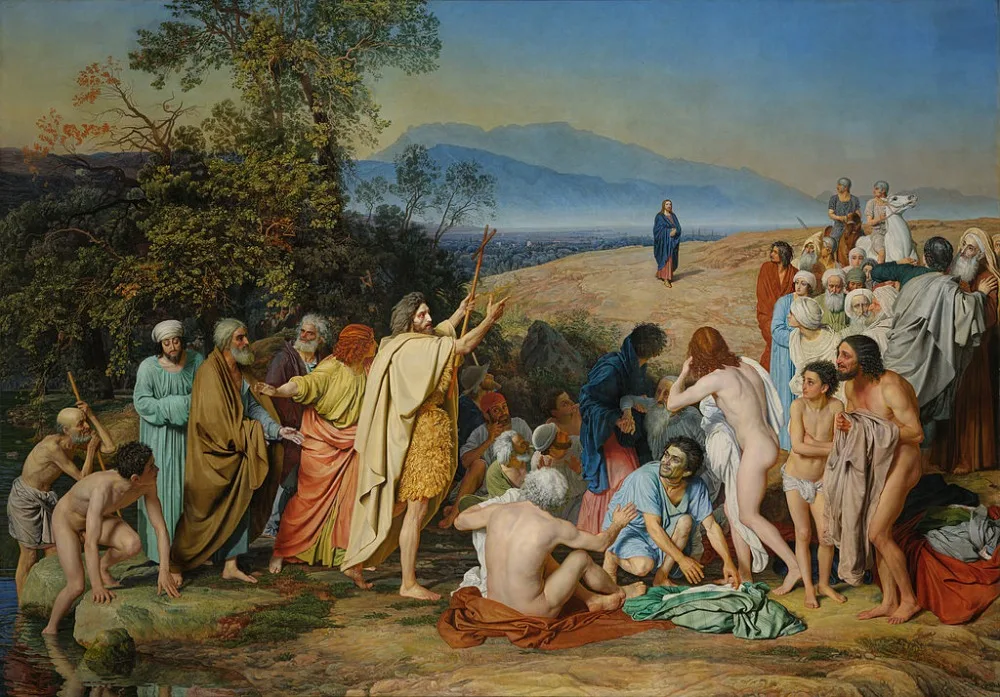

Religion decorative art Russian painter Alexander Andreyevich Ivanov The Appearance of Christ Before the People print painting