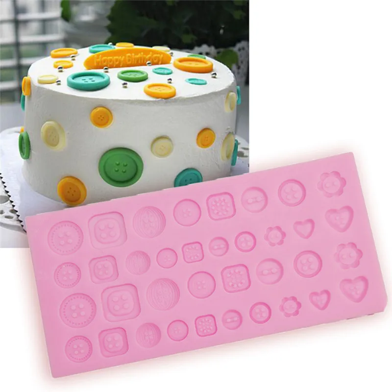 Силиконовая форма для мастики торта в виде пуговиц | Дом и сад
