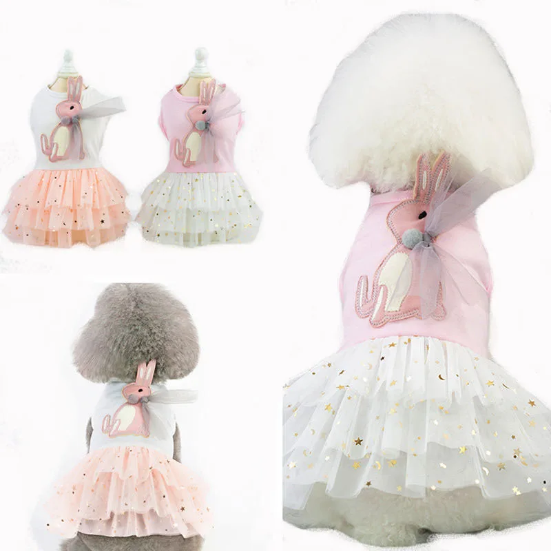 Летом и весной собачьей платье собака одежда для маленьких собак юбка принцессы