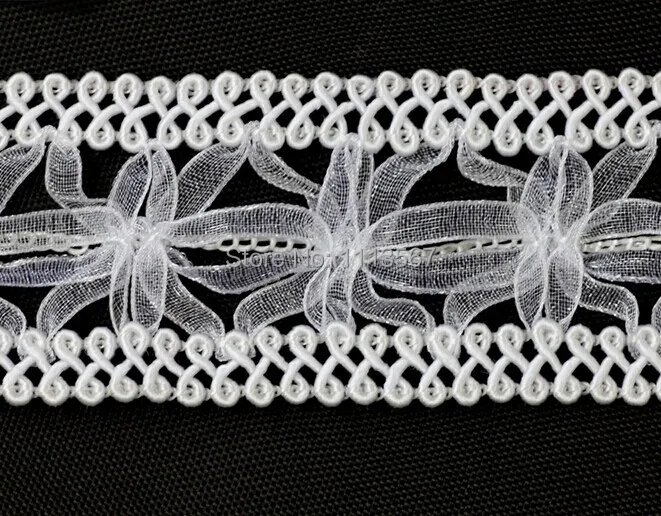 20 ярдов ручная работа плетеная белая отделка кружевная Лента декорированная для
