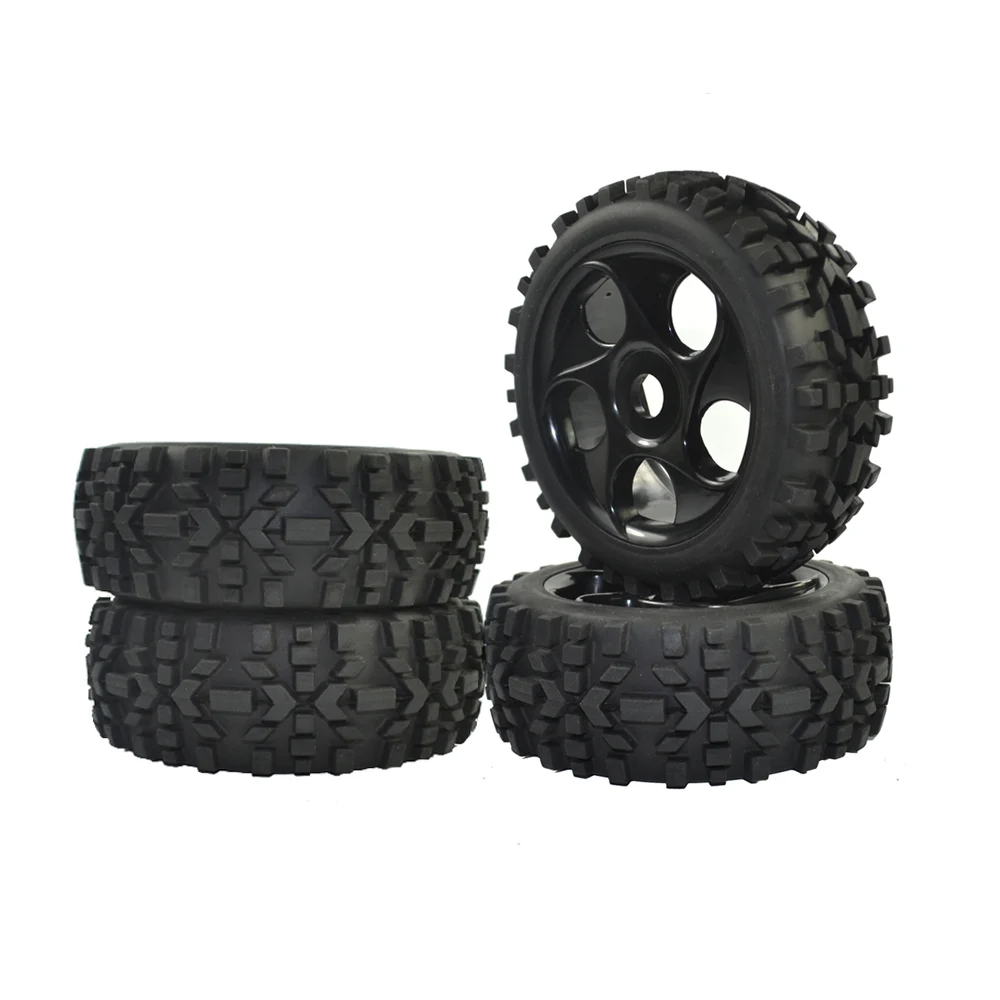 RC 1/8 масштаб внедорожника Багги шины и колеса черные 4 шт|tyres and wheel|rc tiresrc |