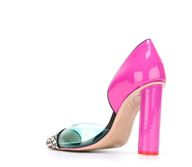 Женские туфли лодочки на квадратном каблуке разноцветные со скидкой|women pumps|heels