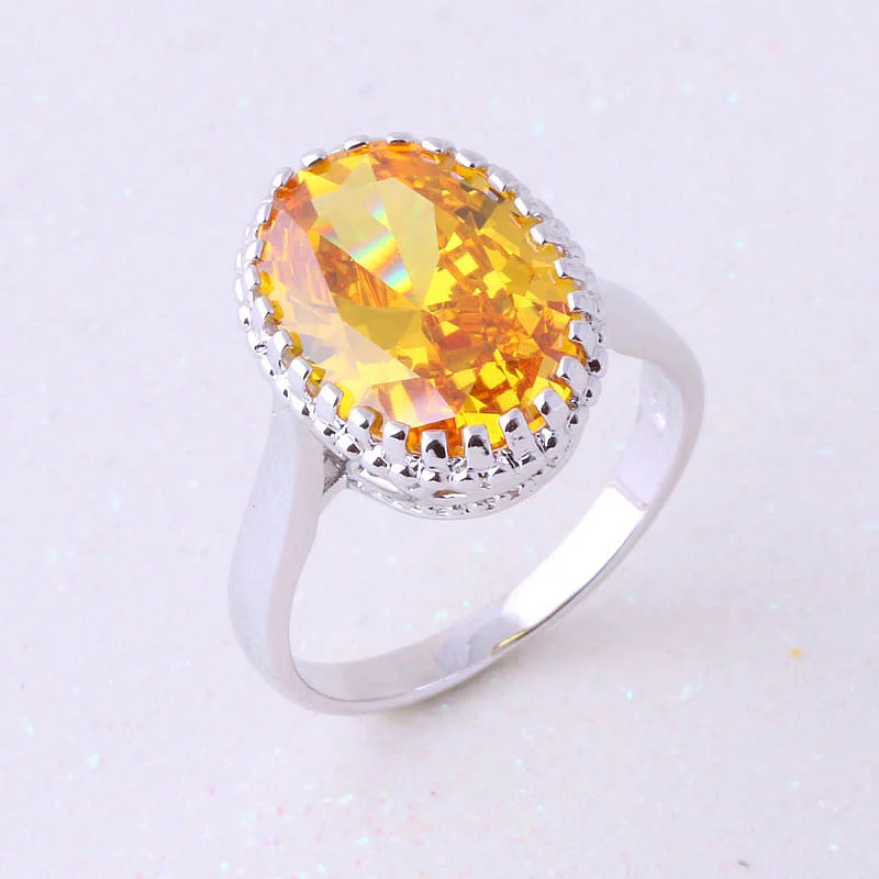 Женский ювелирный комплект из колье и серёг с жёлтым кристаллом|jewelry sets for women|fashion