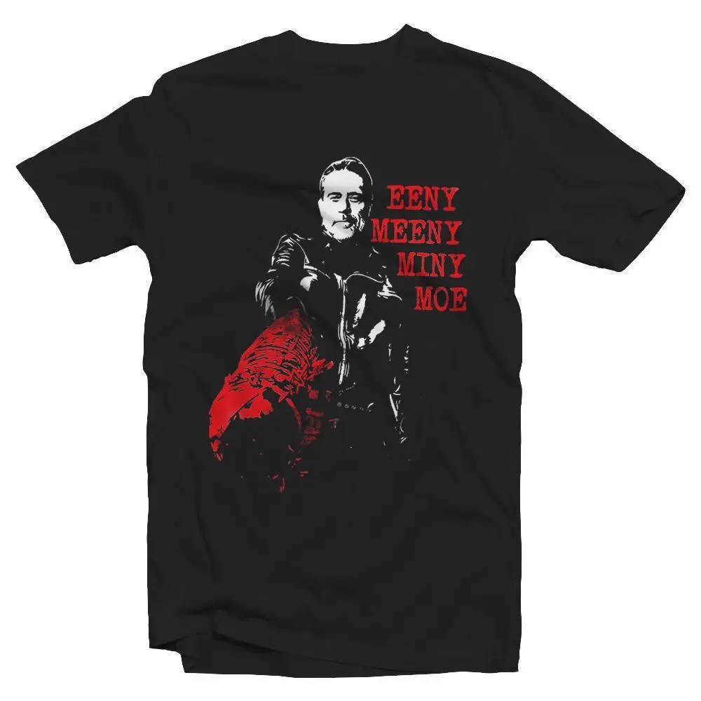 Negan walking eeny meeny miny moe Футболка ходунки Мертвых Зомби крутая Повседневная футболка