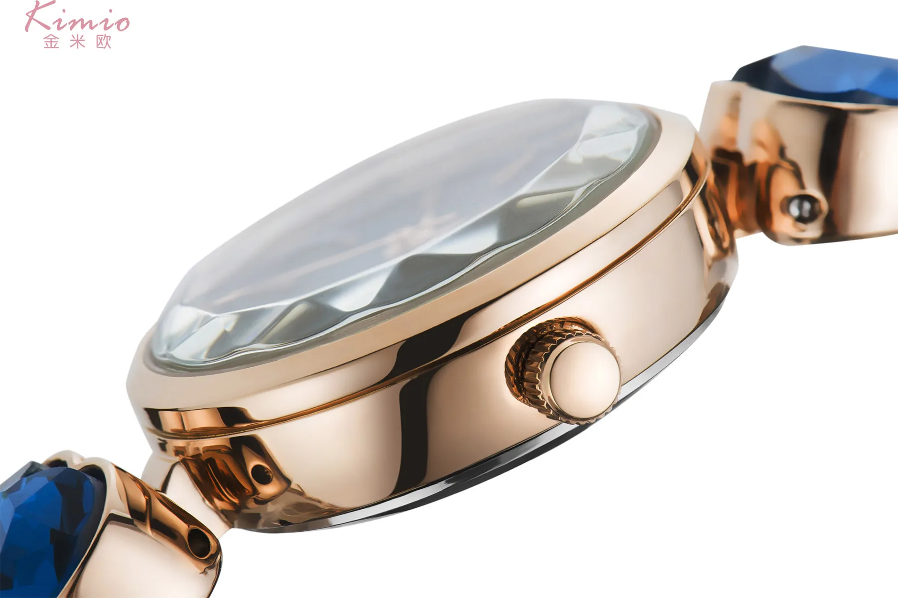 KIMIO красочные кварцевые с бриллиантами часы алый розовый золотой браслет Женское