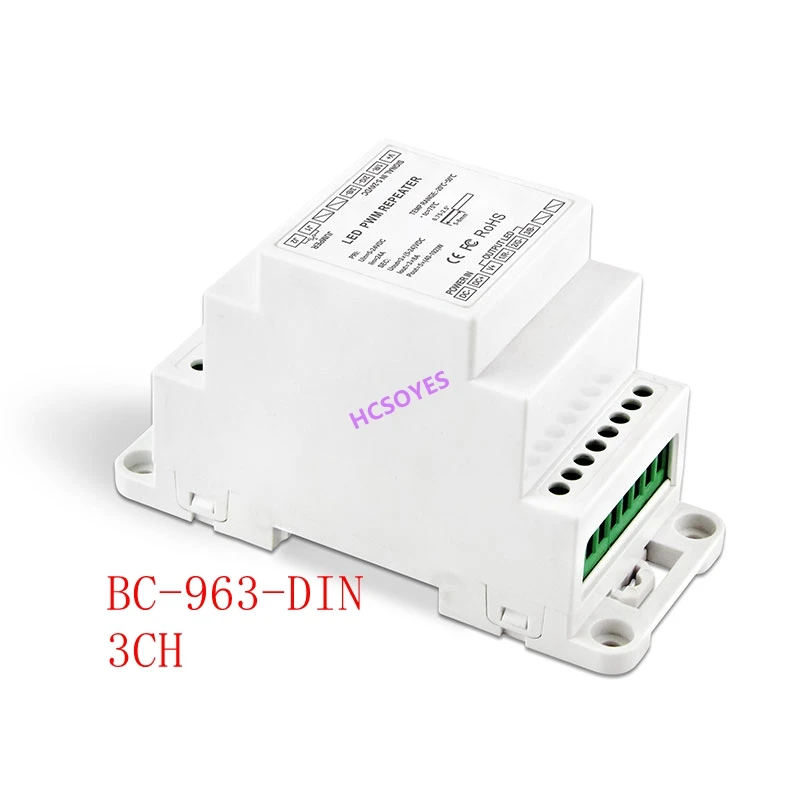 BC Led Power Repeater DIN Rail DC5V 12V 24V input Amplifier 3CH/4CH/5CH output Signal repeater BC-963-DIN/B | Лампы и освещение