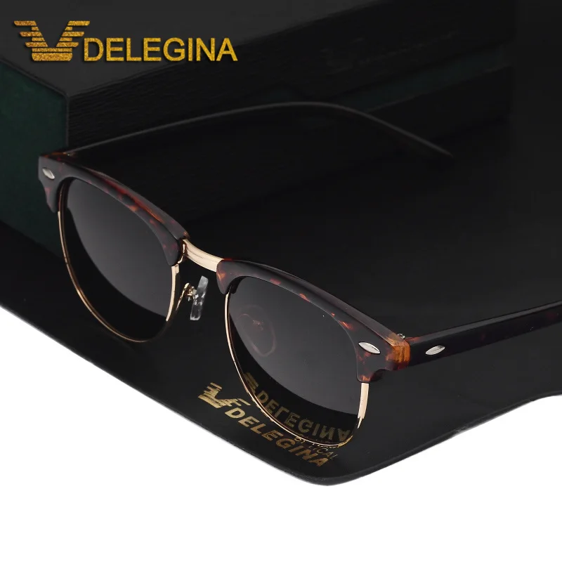 Солнцезащитные очки унисекс поляризационные винтажные брендовые дизайнерские