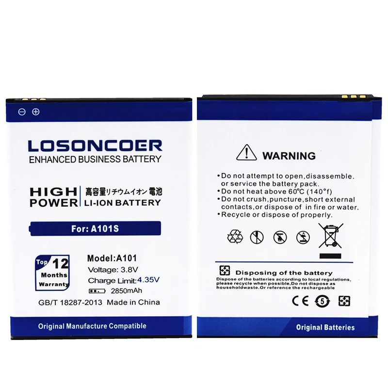Сменный аккумулятор LOSONCOER 2850 мАч A101 для аккумулятора UHANS A101S|Аккумуляторы