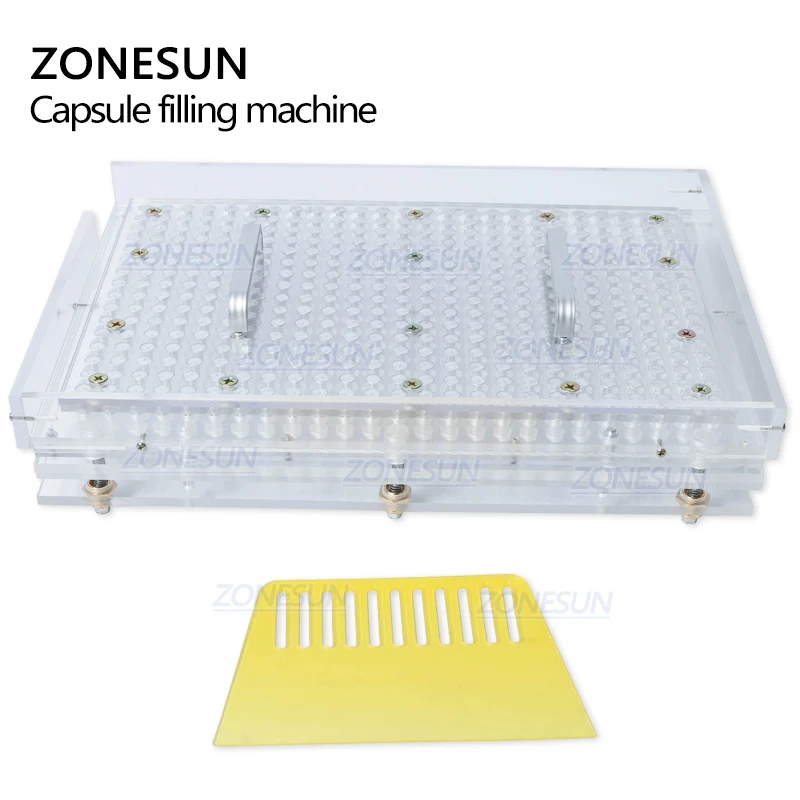 

ZONESUN 400 Holes Manual Capsule Filling Machine #00 #0 #1 #2 Pharmaceutical Capsules Maker for DIY medicine Herbal pill powde