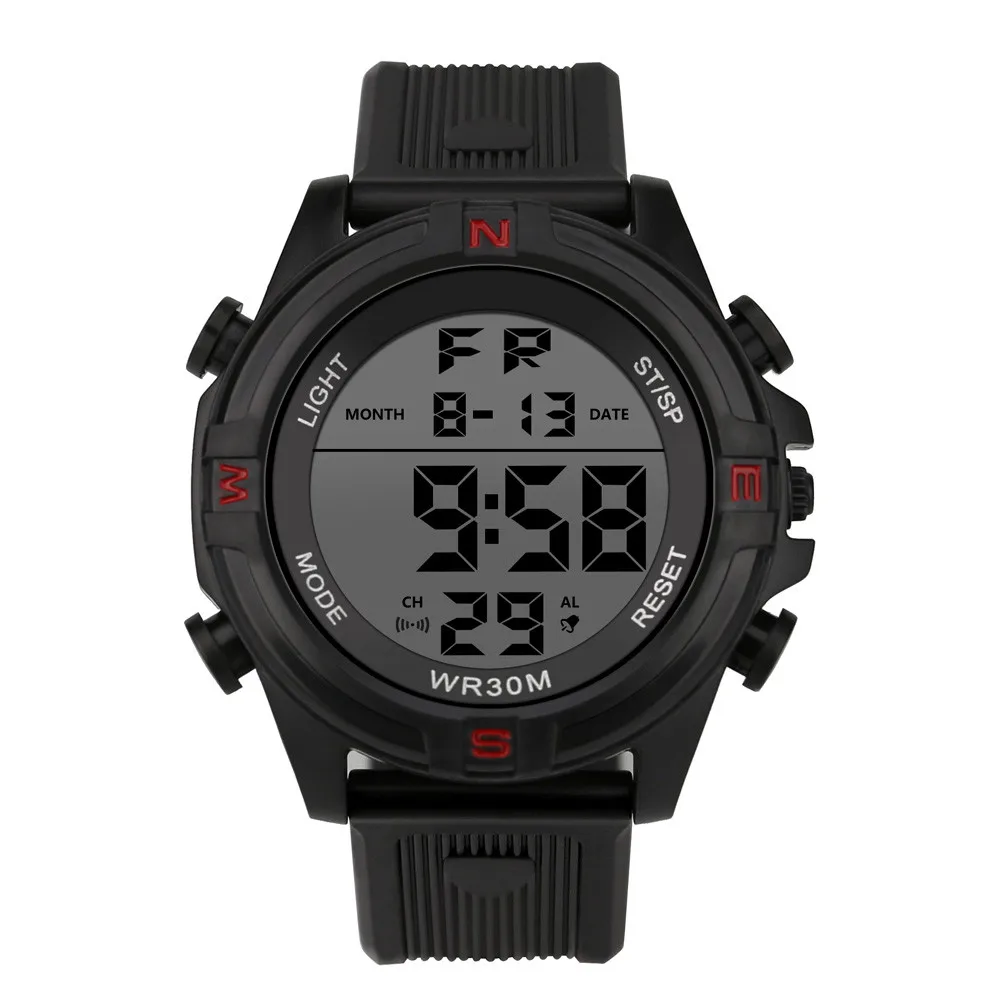 New silicone strap digital watch Luxury Men Analog Digital Military Sport LED Waterproof Wrist Watch Montre Homme Hot Sales #03 | Наручные
