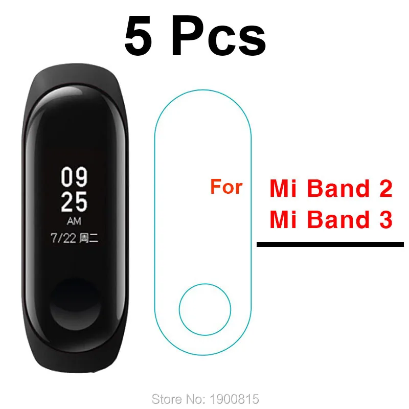 5 шт. Защитная пленка для Xiaomi Mi Band 2 3 Защита экрана Miband Band2 Band3 мягкий нано браслет